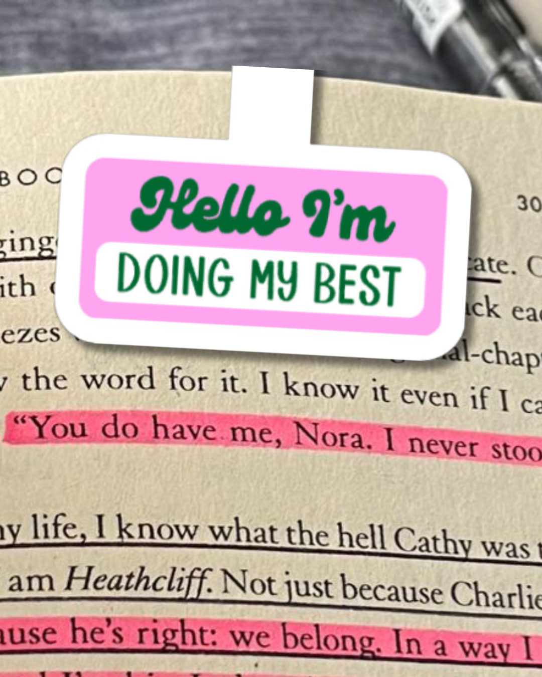 Doing My Best Name Tag Magnetic Bookmark