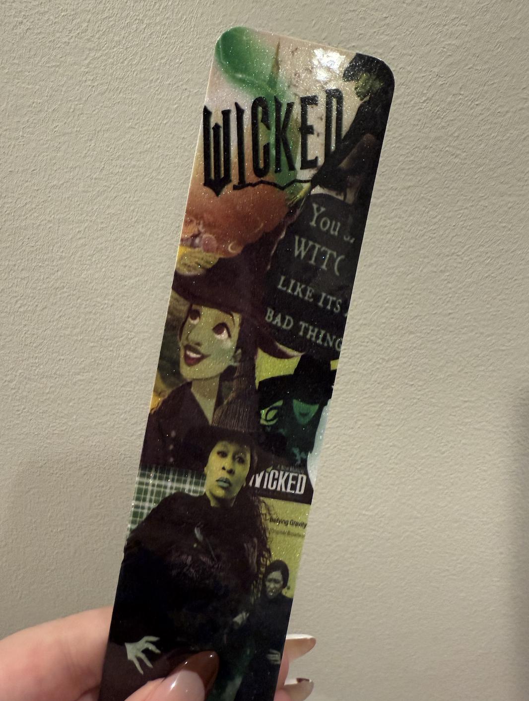 Wicked - Laminated Glitter Bookmarks - Bookish Gift Idea for Book Lovers and Readers - Broadway Lover Gift Idea