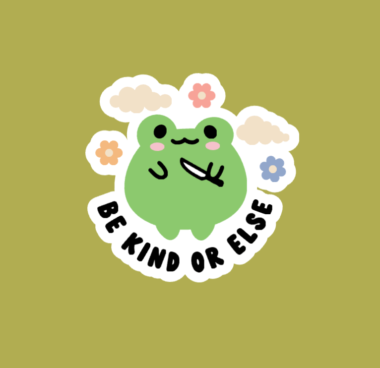 Be Kind Frog Sticker