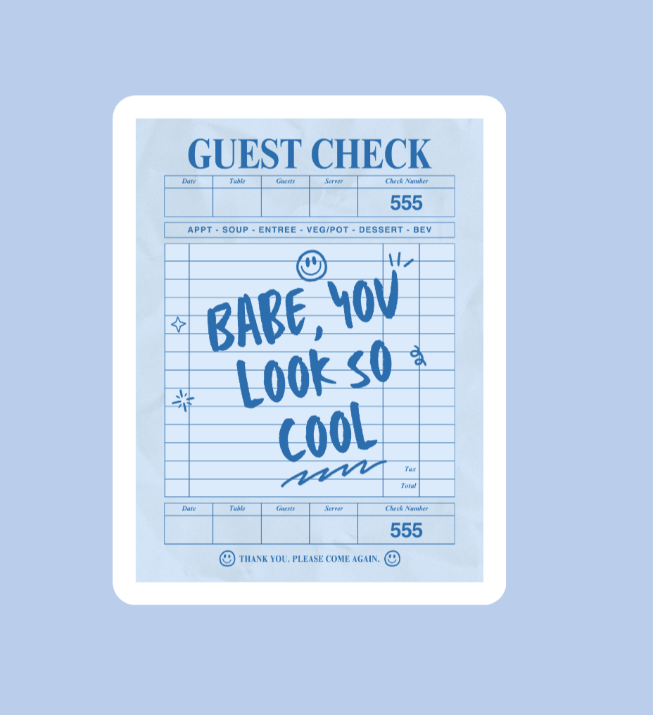 Guest Check Angel Numbers Sticker