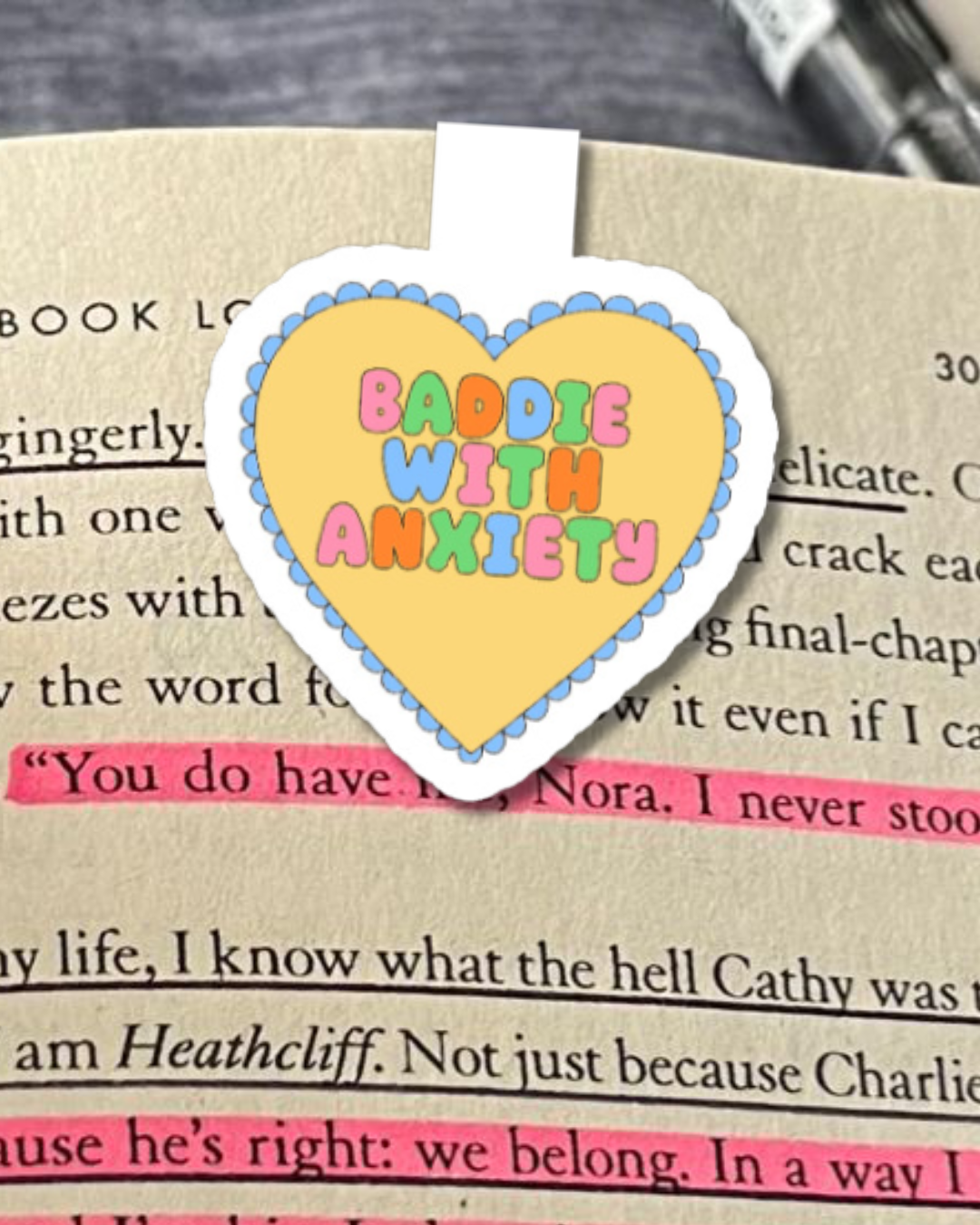 Baddie with Anxiety Magnetic Bookmark