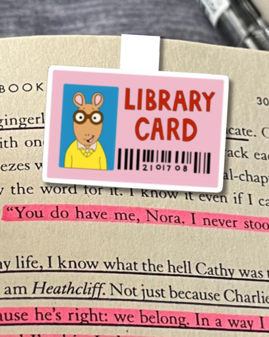 Arthur the Aardvark Library Card Magnetic Bookmark