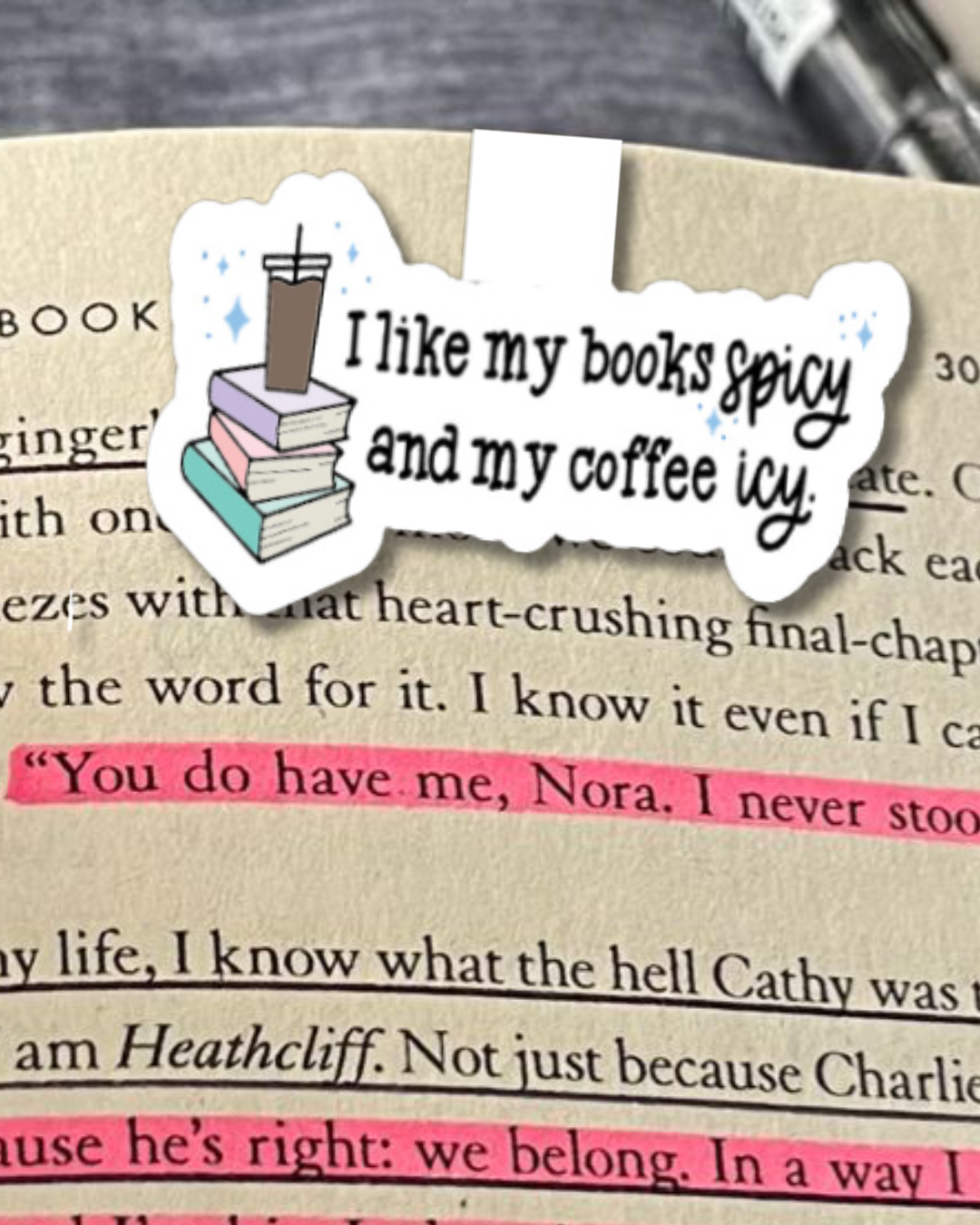 I Like My Books Spicy and My Coffee Icy Magnetic Bookmark