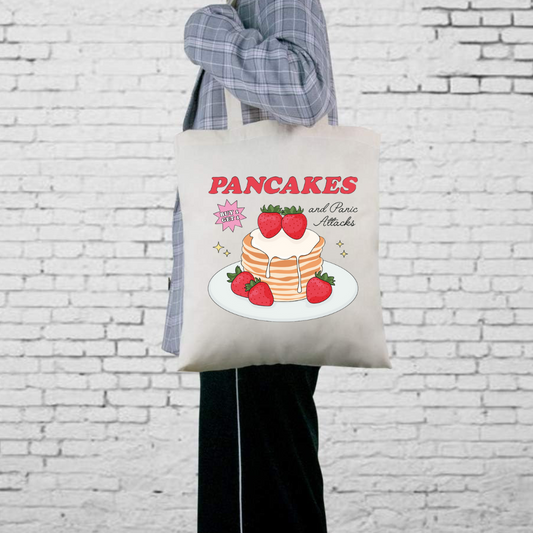 Pancakes & Panic Attacks Tote Bag