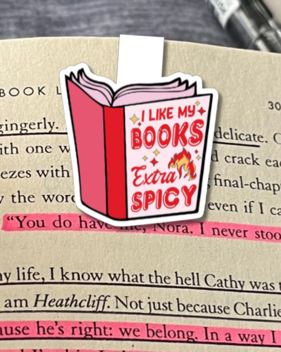 I Like My Books Extra Spicy Magnetic Bookmark