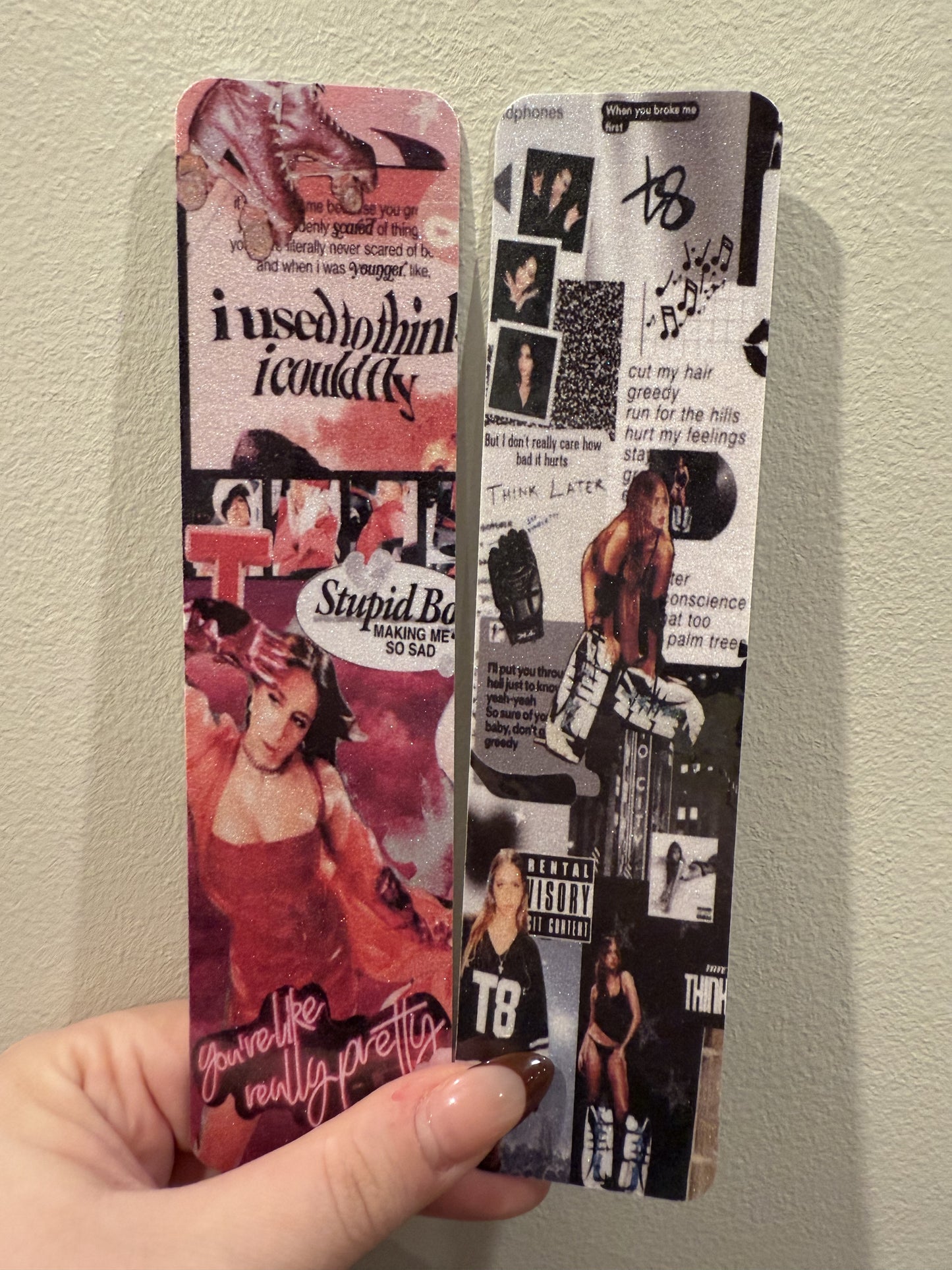 Girlie Pop Stars Glitter Bookmark
