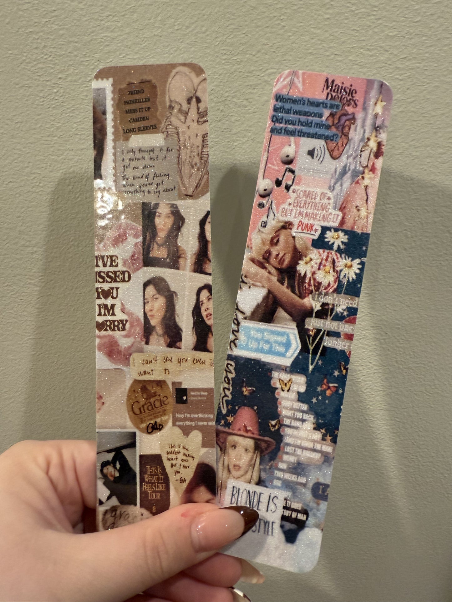 Girlie Pop Stars Glitter Bookmark
