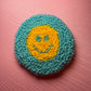 *CUSTOM* Small Smiley Face Tufted Car Coaster, Mug Rug, Punch Needle Coaster