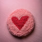 *CUSTOM* Heart Tufted Car Coaster, Mug Rug, Punch Needle Coaster
