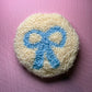 *CUSTOM* Coquette Big Bow Car Coaster, Mug Rug, Punch Needle Coaster