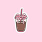 Iced Coffee Coquette Bow Sticker