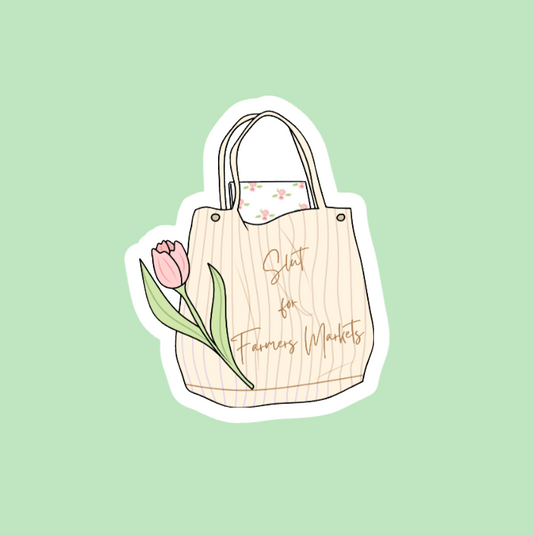 Farmers Market Tote Sticker