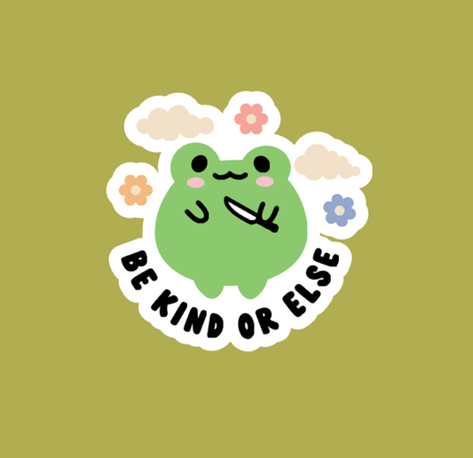 Be Kind Frog Sticker