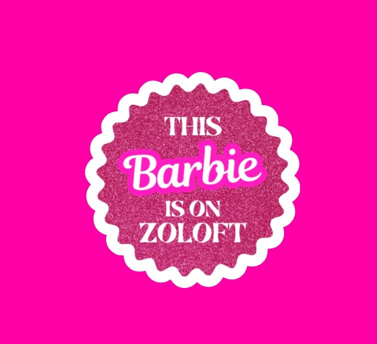 Barbie Mental Health / Antidepressant Sticker
