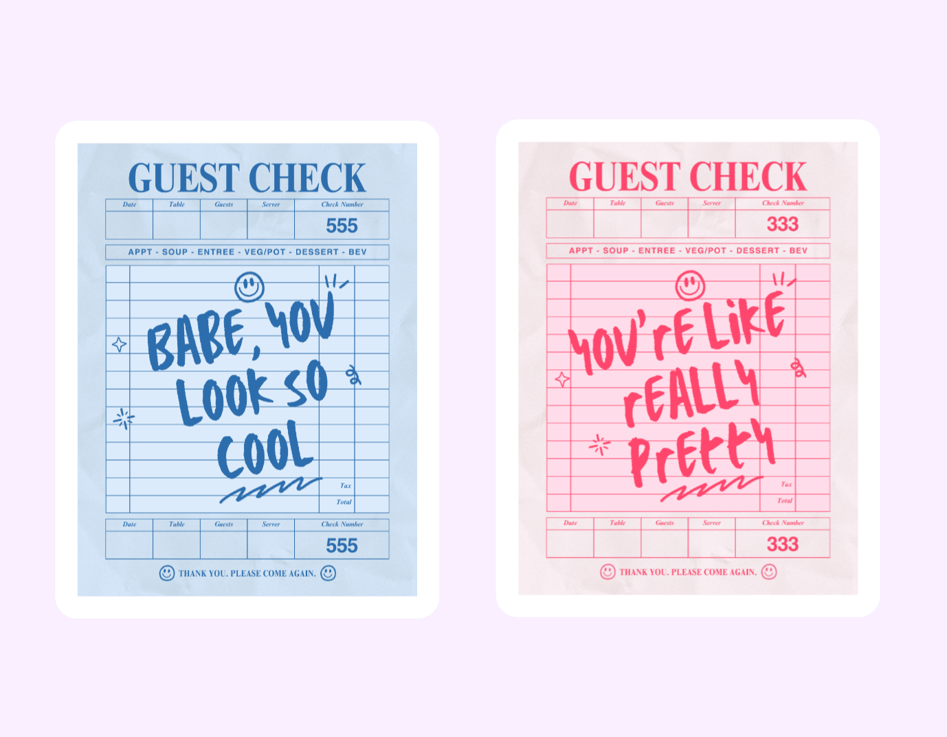 Guest Check Angel Numbers Sticker
