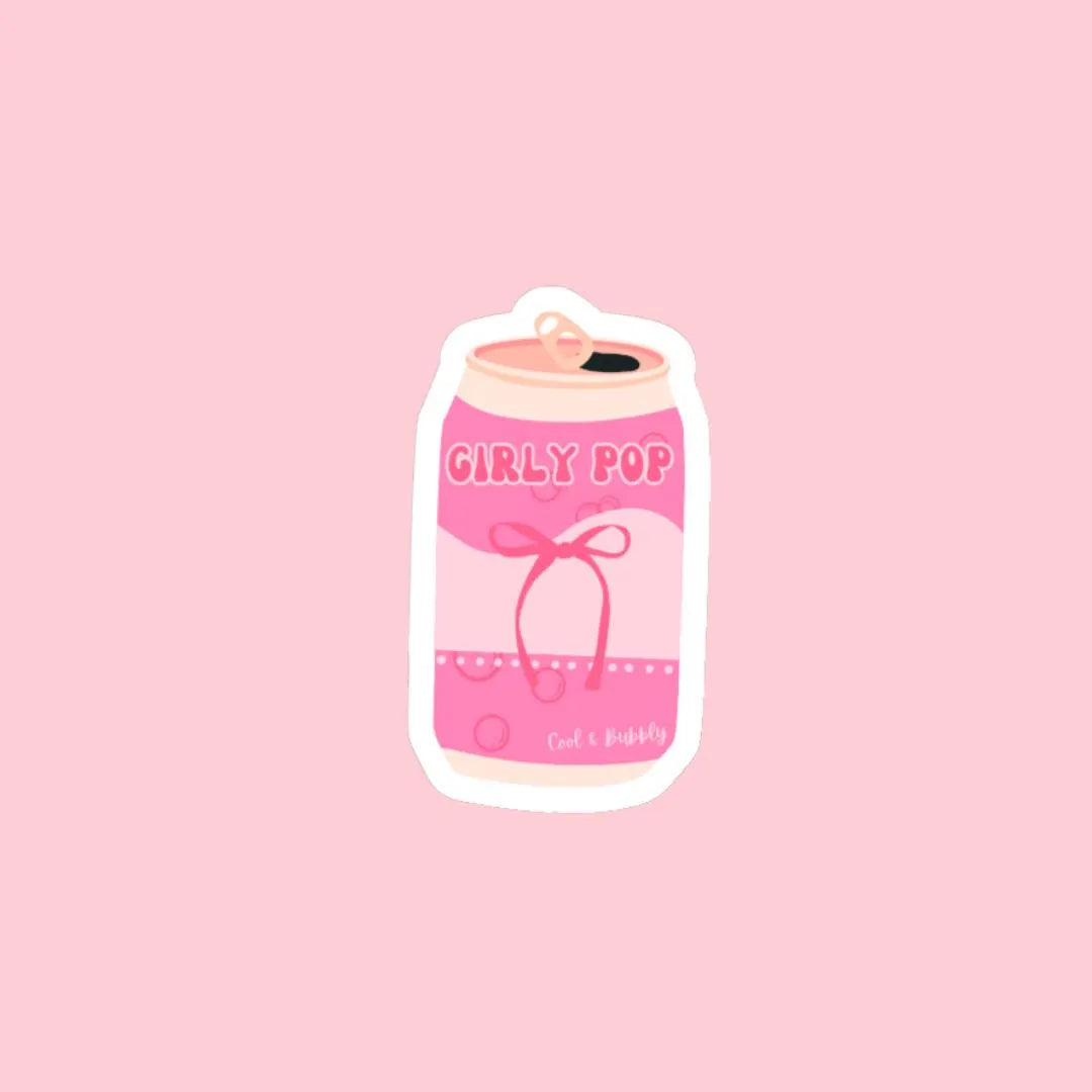 Girly Pop Cute Coquette Soda Can Sticker